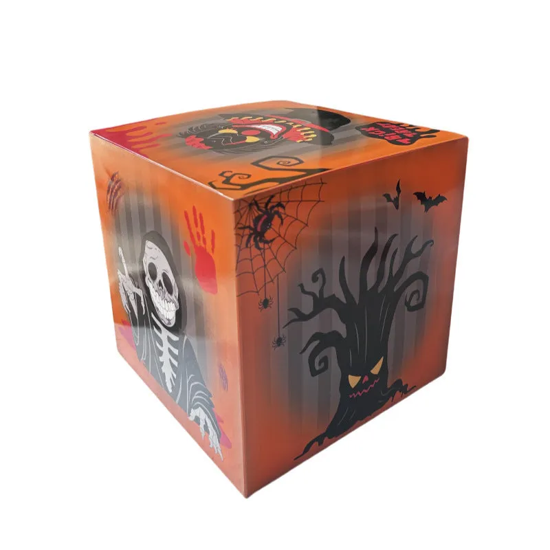 Orange blood wine bottle aluminium balloon Halloween decoration set with four ghost boxes