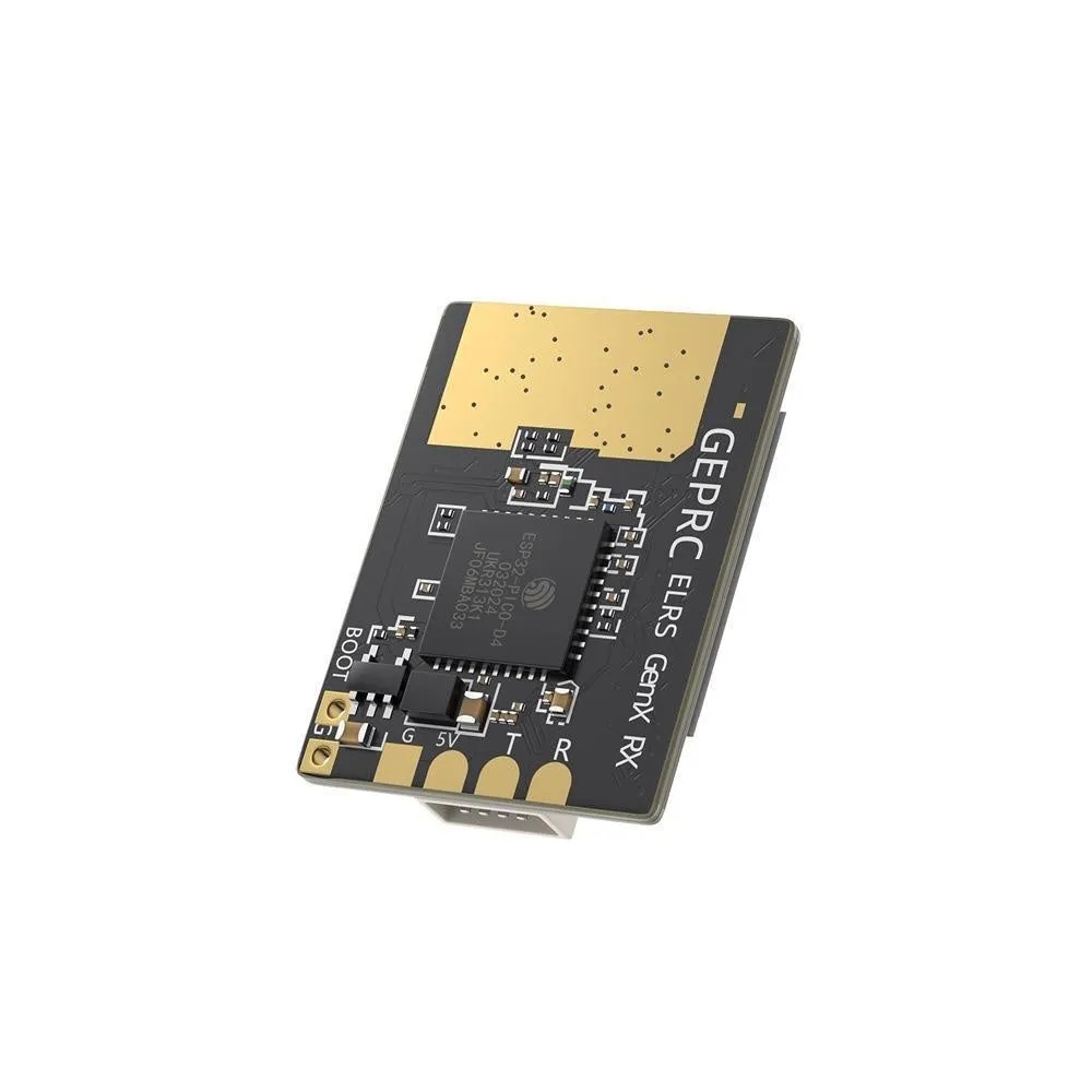ELRS 915M 2.4G dual-frequency FPV drone receiver with two T-shaped antennas and installation accessories.