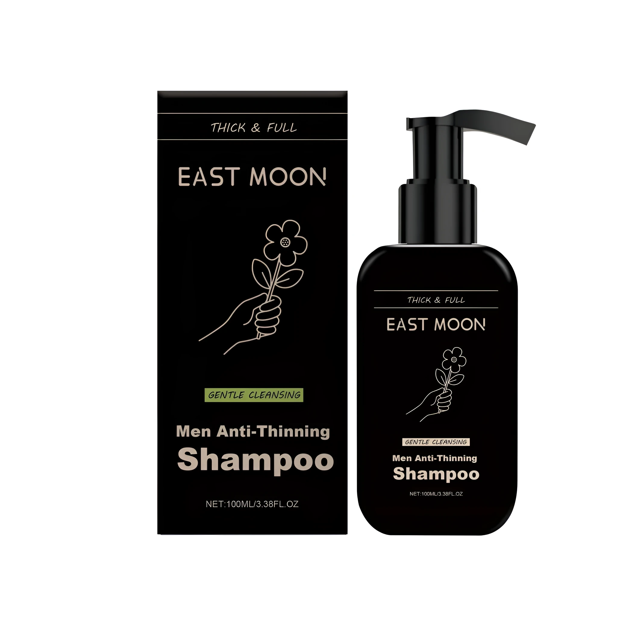 Men's Thick And Rich Shampoo 100ml bottle with biotin and botanical extracts for thicker-looking hair