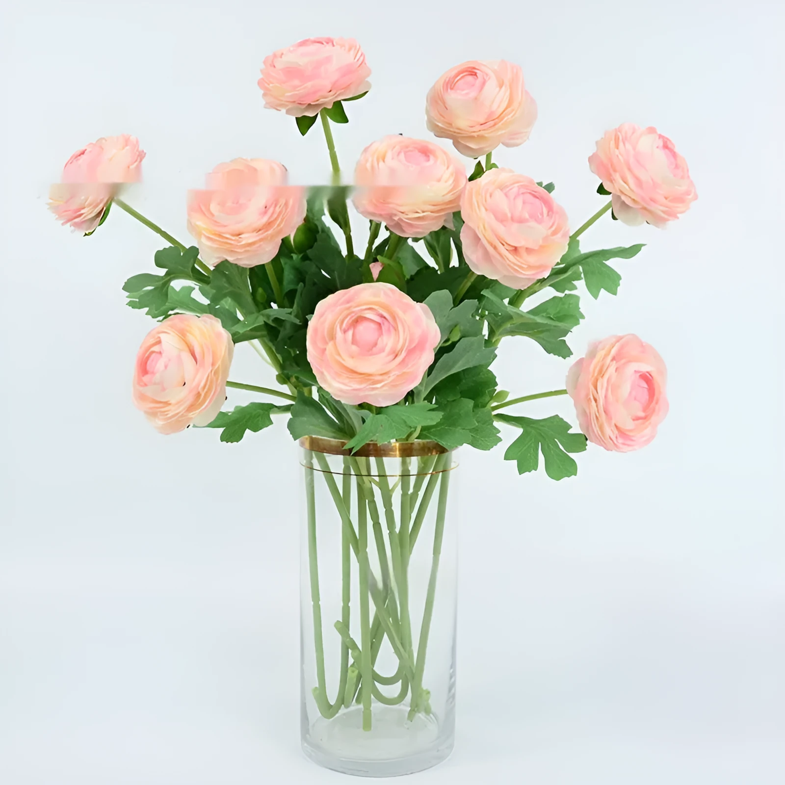 Artificial silk peony single stem simulation flower in milky white for wedding decoration or photography prop