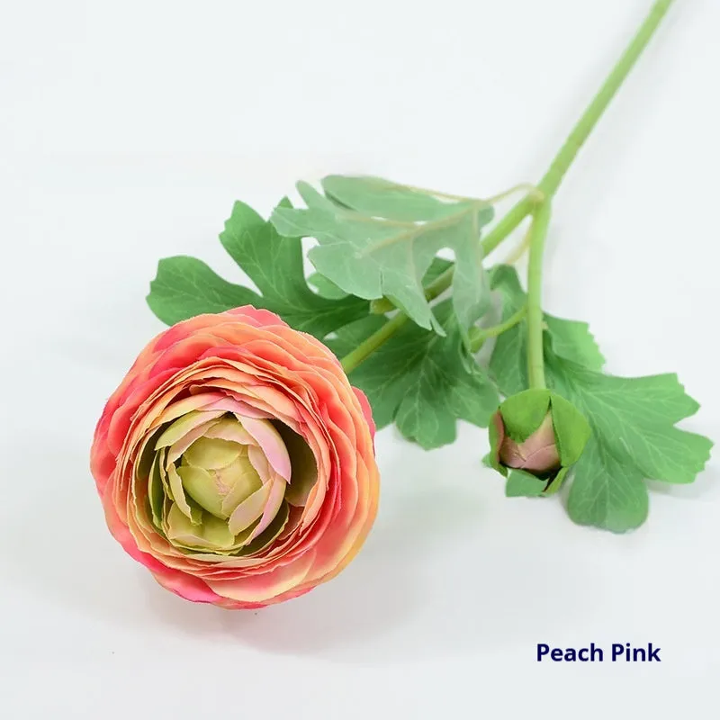 Artificial silk peony single stem simulation flower in milky white for wedding decoration or photography prop