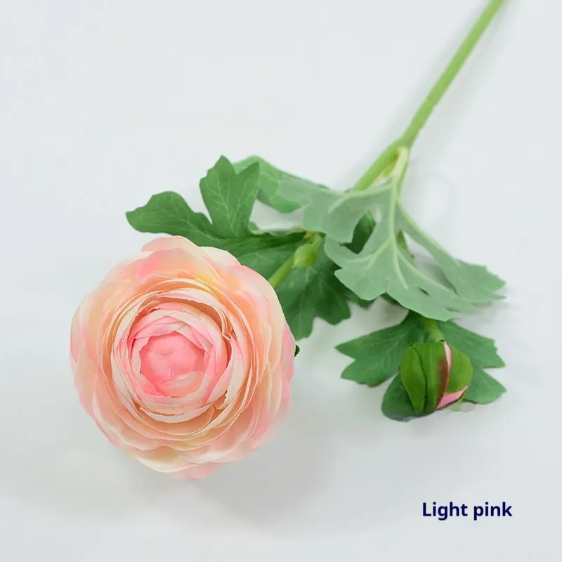 Artificial silk peony single stem simulation flower in milky white for wedding decoration or photography prop