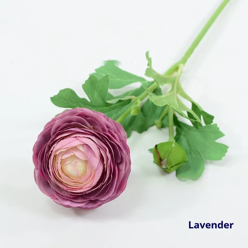 Artificial silk peony single stem simulation flower in milky white for wedding decoration or photography prop