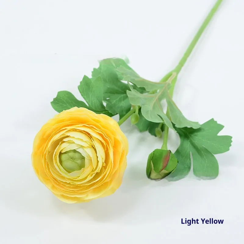 Artificial silk peony single stem simulation flower in milky white for wedding decoration or photography prop