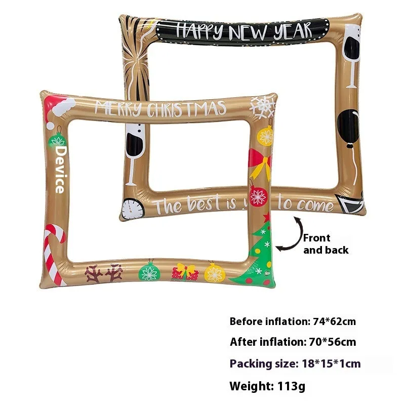 Christmas inflatable photo frame PVC material photo prop for parties and events