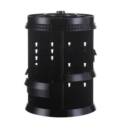 Diamond wave 360 rotating acrylic makeup organiser with detachable compartments on a vanity table