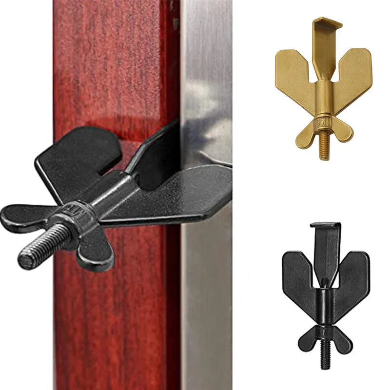 304 stainless steel portable door lock with thread installation for hotel and travel security