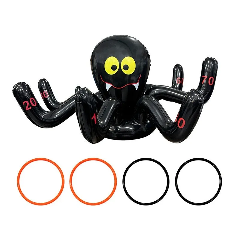 Ghost Festival inflatable octopus ferrule PVC throwing toy in multiple colourful designs.