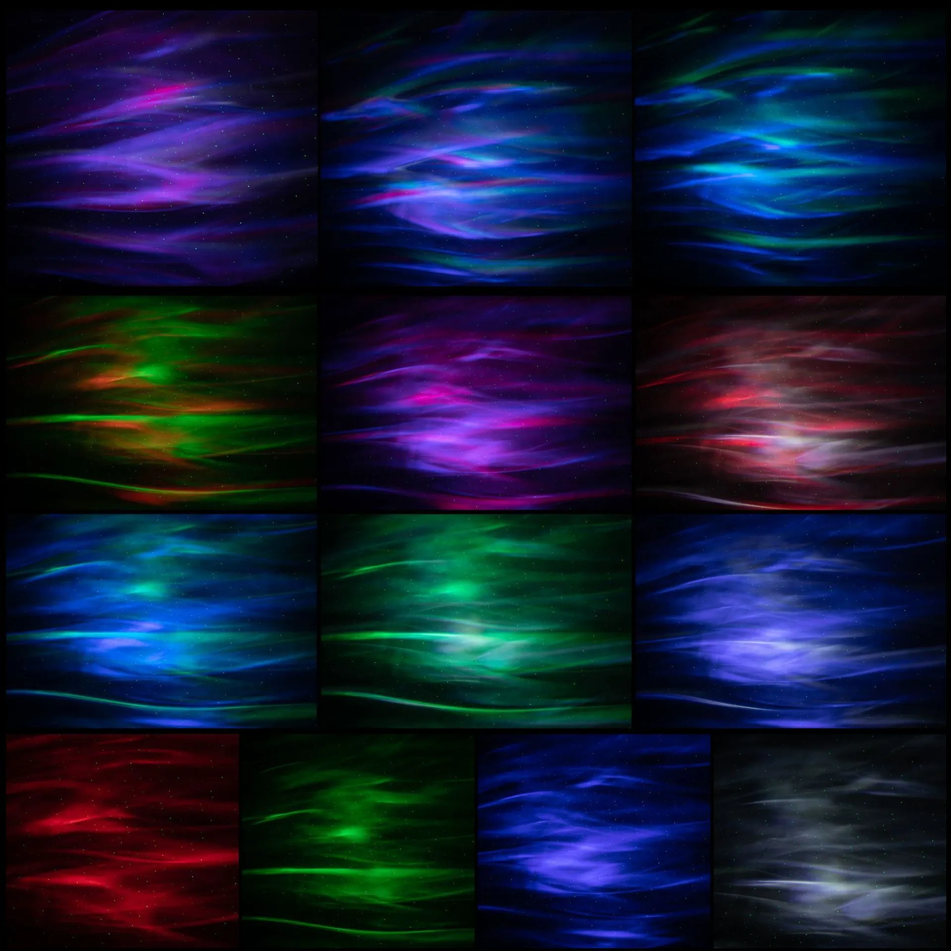 LED Dream Aurora Borealis Ocean Star Light Projector with remote, colour patterns, black or white housing