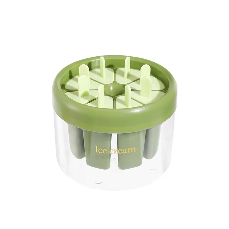 Popsicle ice cream mould in orange plastic, 13.2cm square, for making homemade frozen lollies