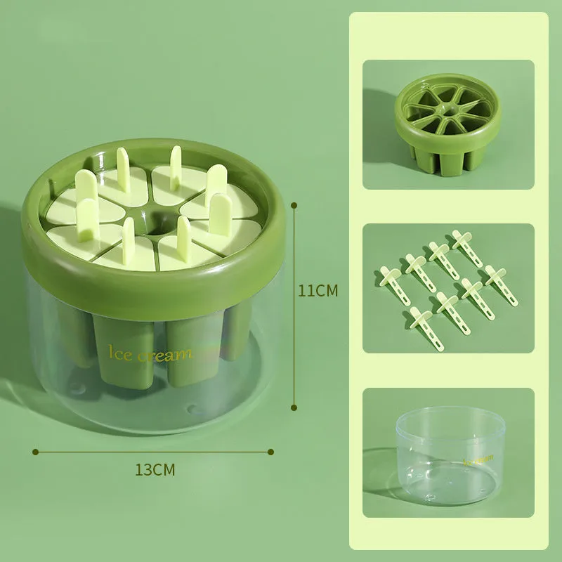 Popsicle ice cream mould in orange plastic, 13.2cm square, for making homemade frozen lollies
