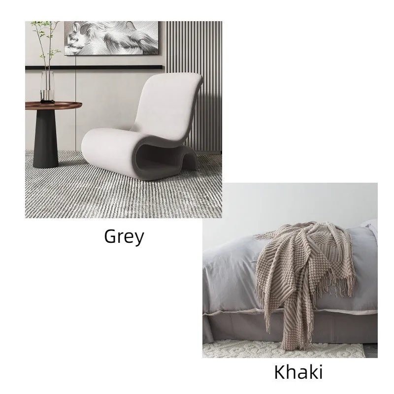 Simple design single sofa chair with metal frame and flannelette upholstery, size 66cm by 78cm by 100cm