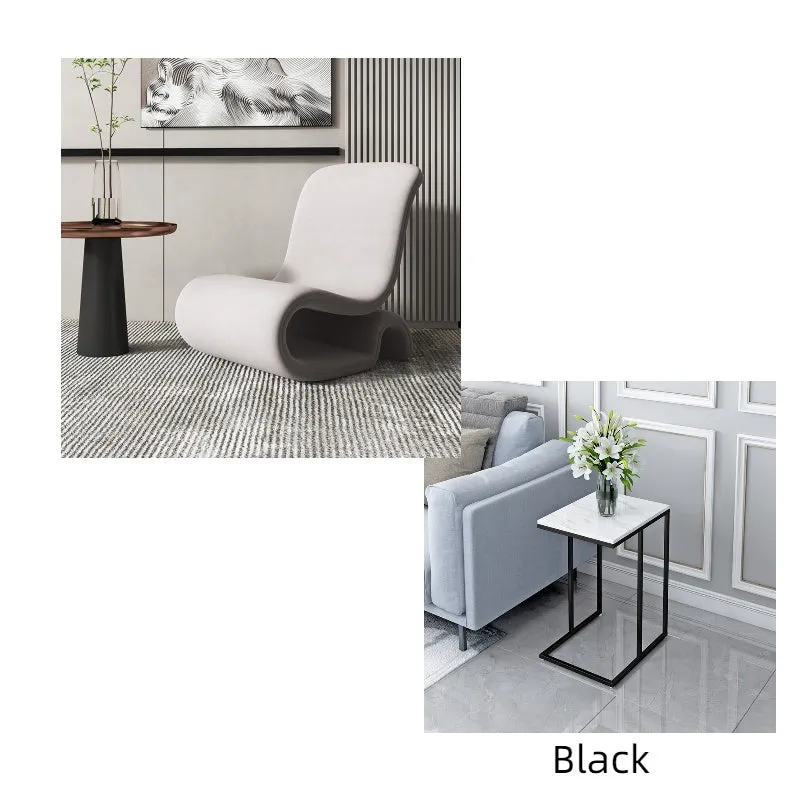 Simple design single sofa chair with metal frame and flannelette upholstery, size 66cm by 78cm by 100cm