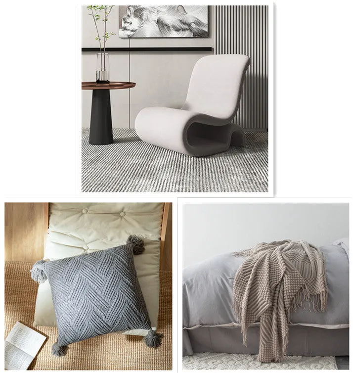 Simple design single sofa chair with metal frame and flannelette upholstery, size 66cm by 78cm by 100cm