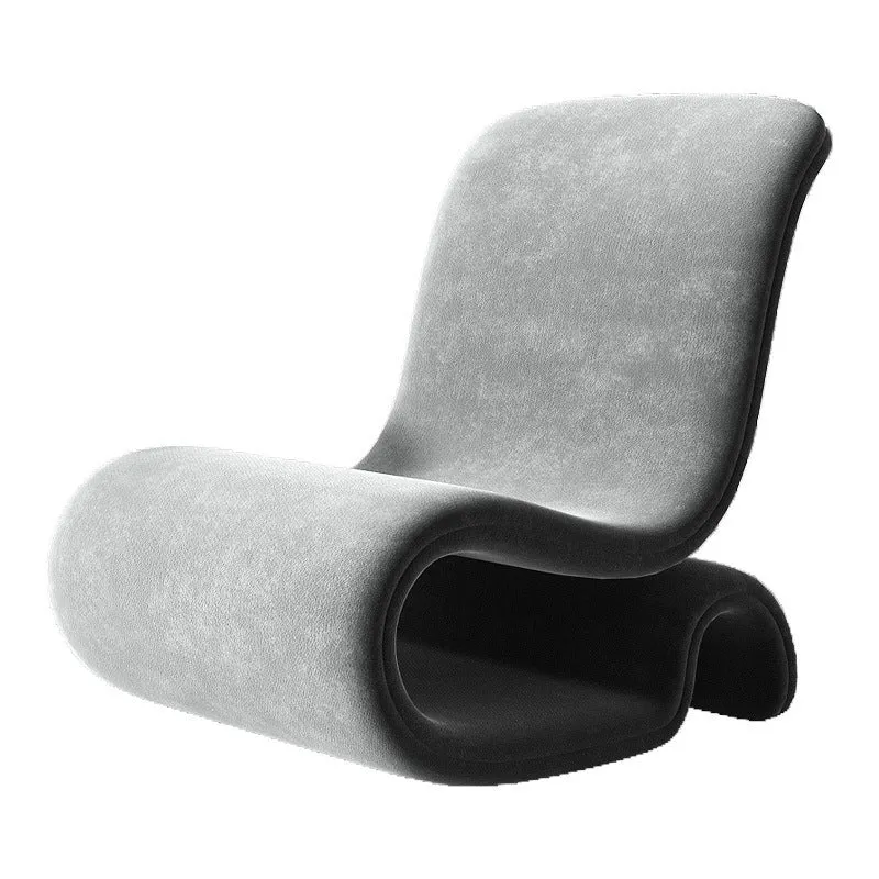 Simple design single sofa chair with metal frame and flannelette upholstery, size 66cm by 78cm by 100cm