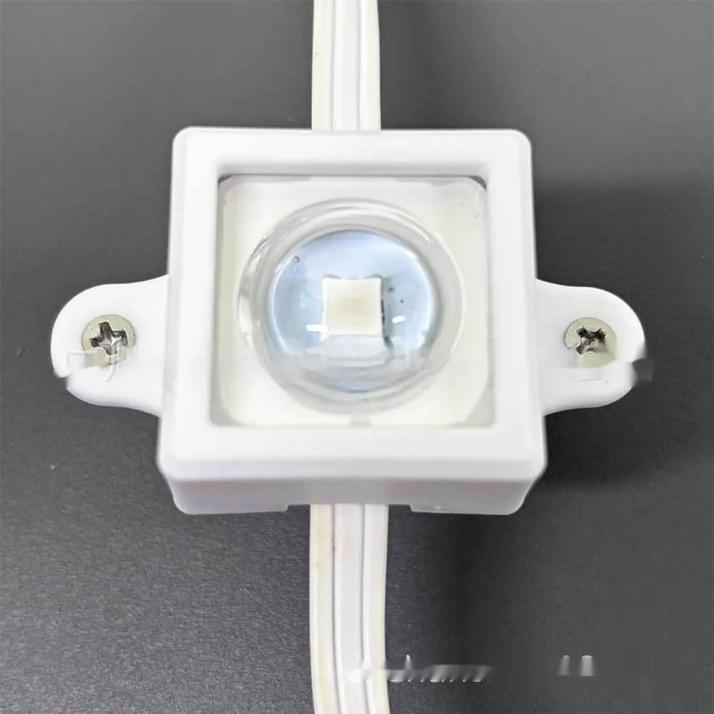 White plastic protective cover for LED light bracket, dimensions 1.7cm by 6cm.