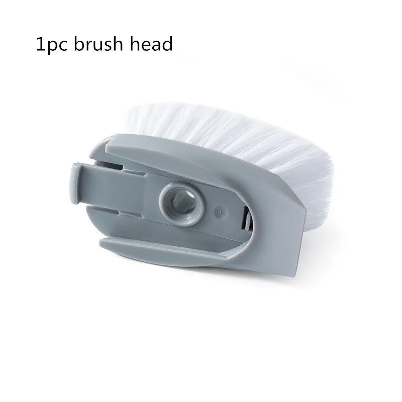 2 in 1 long handle cleaning brush with removable head and sponge for kitchen dishes