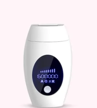 Laser hair remover with LCD display, 600,000 flashes, five energy levels, in green colour, 14x8x5cm, UK plug