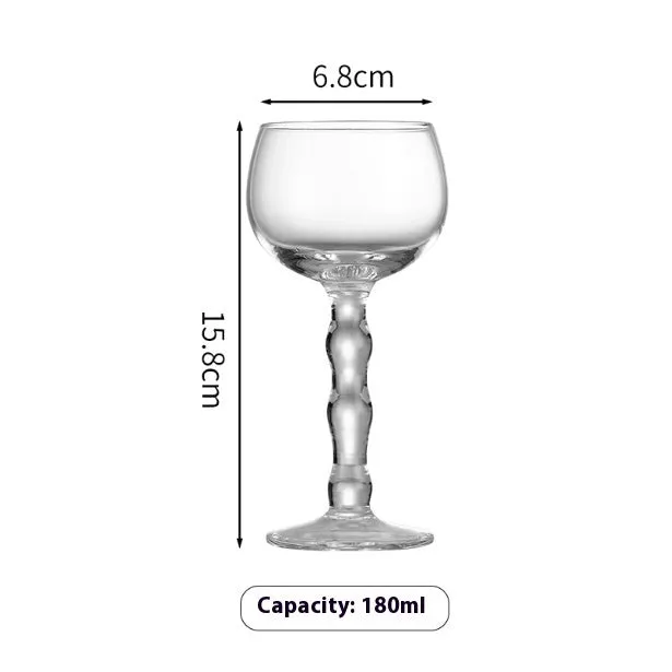 A medieval French simplicity design glass goblet showing colour variations like Bamboo Goblet and Blue Bottom Cup.