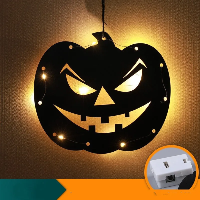 Halloween LED decorative light with luminescent spider design in abstract style for indoor use