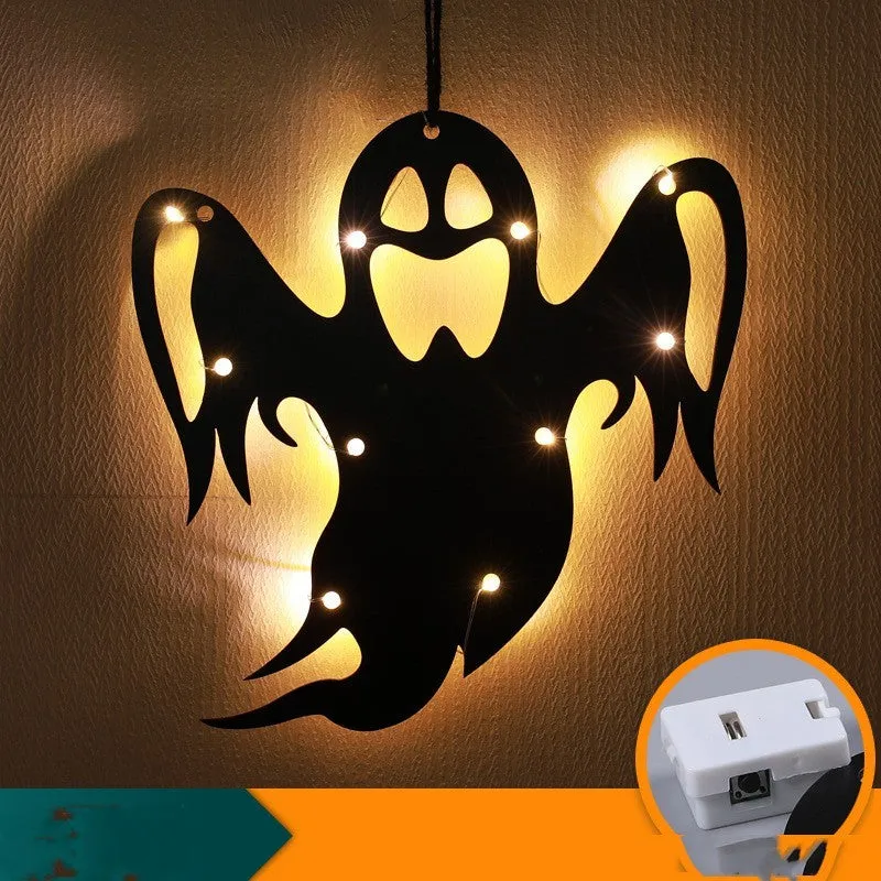 Halloween LED decorative light with luminescent spider design in abstract style for indoor use
