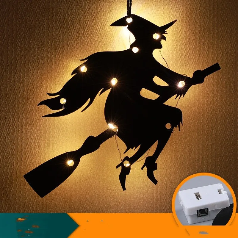 Halloween LED decorative light with luminescent spider design in abstract style for indoor use
