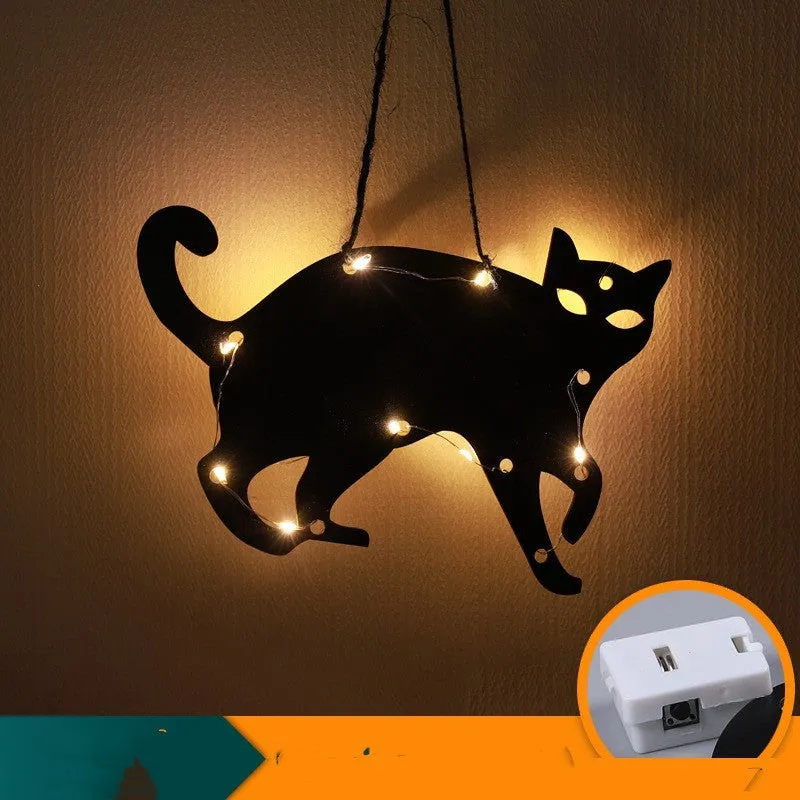 Halloween LED decorative light with luminescent spider design in abstract style for indoor use