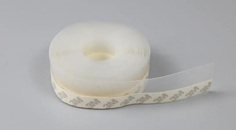 Flexible PVC wall corner protection tape in porcelain white, 3.8cm wide by 3.2m long