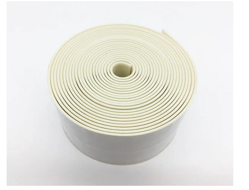 Flexible PVC wall corner protection tape in porcelain white, 3.8cm wide by 3.2m long