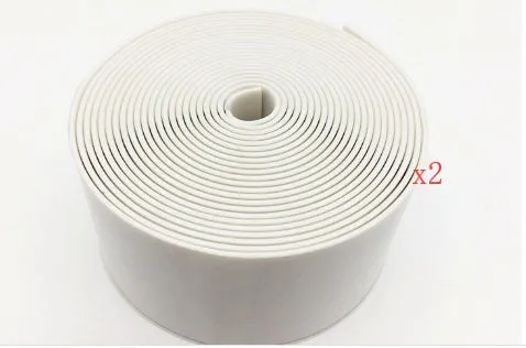 Flexible PVC wall corner protection tape in porcelain white, 3.8cm wide by 3.2m long