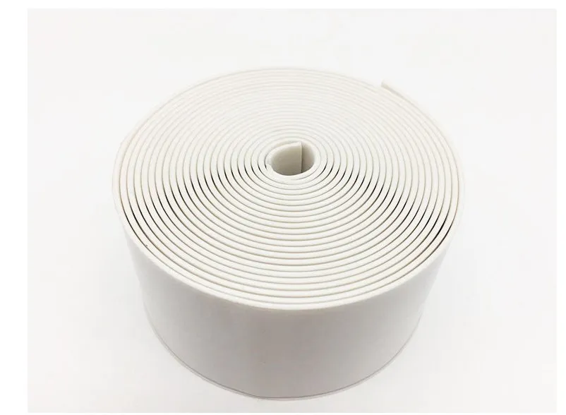 Flexible PVC wall corner protection tape in porcelain white, 3.8cm wide by 3.2m long