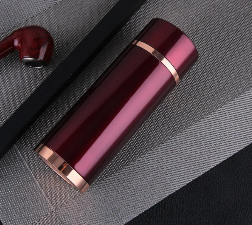 Gold 380ml stainless steel vacuum insulated thermo mug with straight cup design