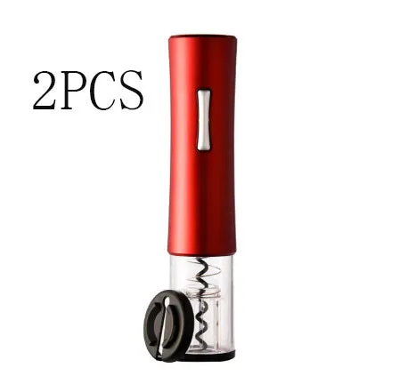 Automatic electric wine opener set with foil cutter stopper and pourer in black finish