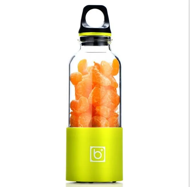 Bingo portable mini juicer 500ml USB charging blending cup in pink with food grade silicone seal