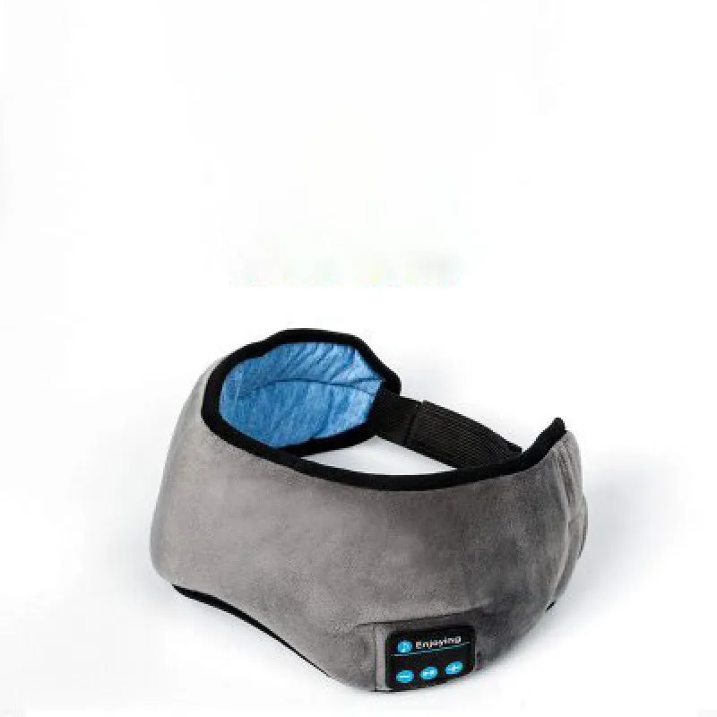 Wireless Bluetooth 5.0 sleeping eye mask with built-in earphones, grey or black velvet headband