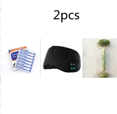 Wireless Bluetooth 5.0 sleeping eye mask with built-in earphones, grey or black velvet headband