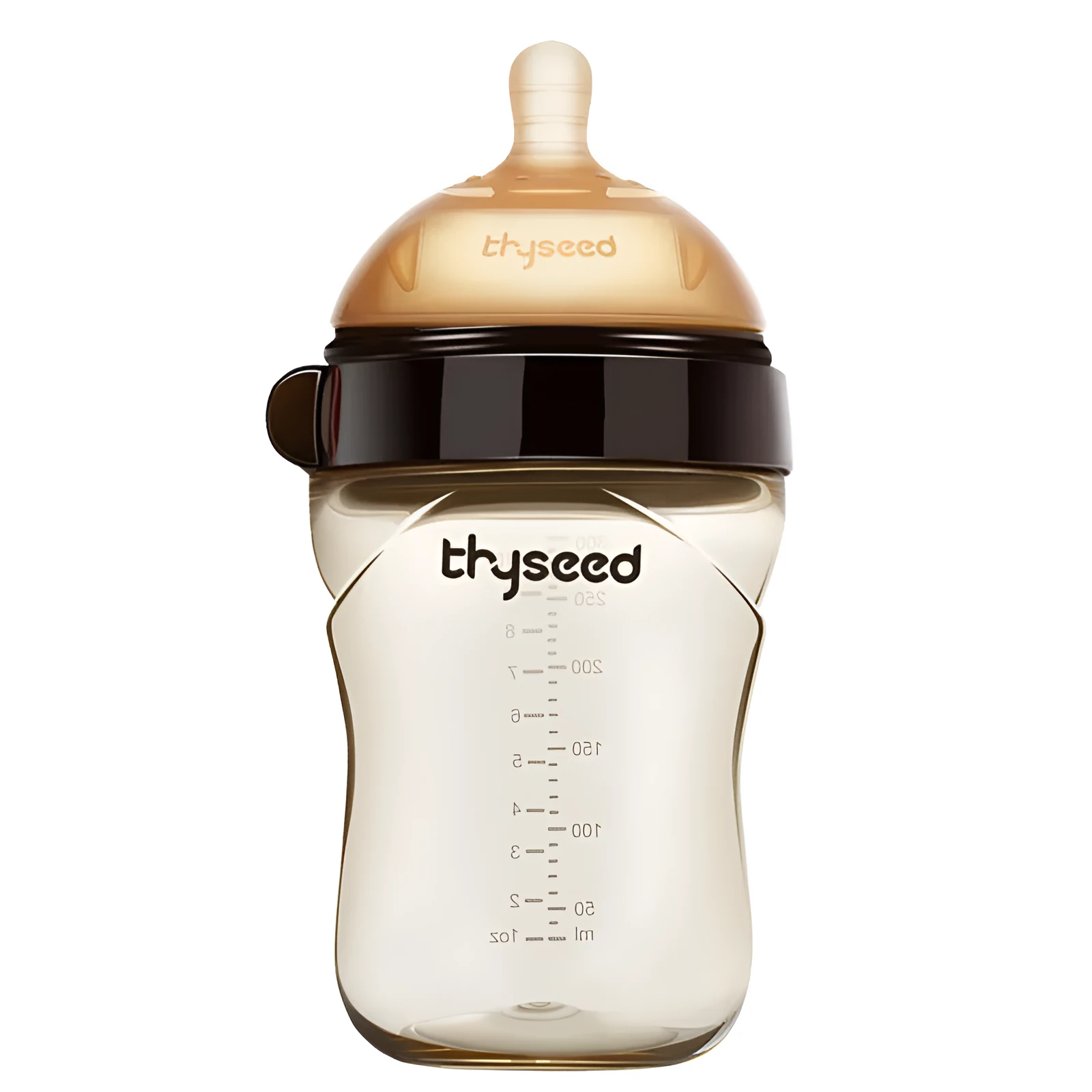 PPSU baby bottle 240ml wide calibre with silicone nipple for newborn feeding