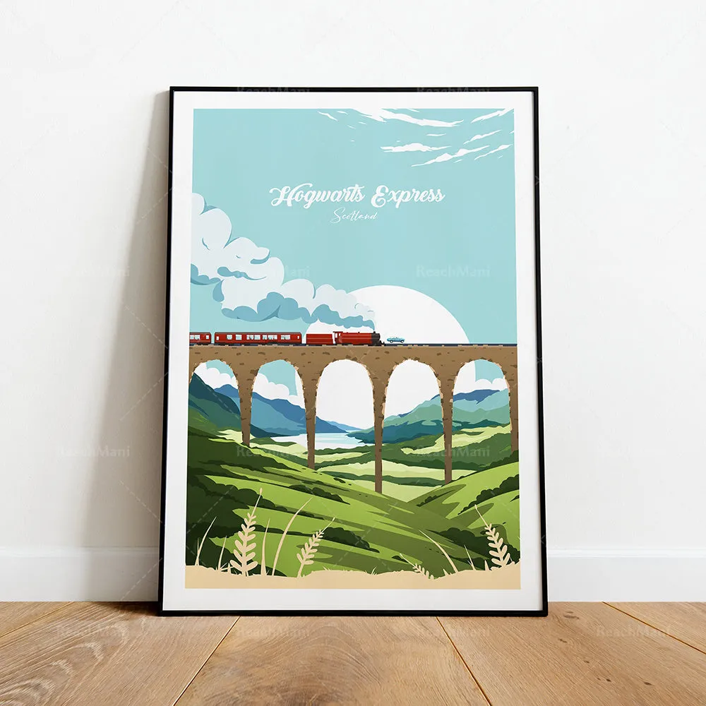 Frameless canvas decorative painting with pine frame, inkjet printed pattern, 50x70cm rectangle for living room wall