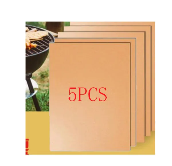 Reusable non-stick barbecue grill mat 33x40cm PTFE fibreglass fabric for indirect cooking
