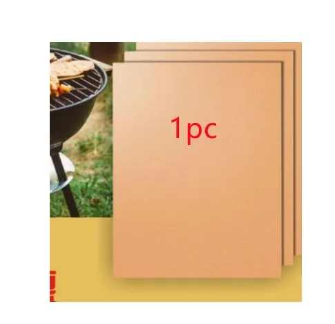 Reusable non-stick barbecue grill mat 33x40cm PTFE fibreglass fabric for indirect cooking