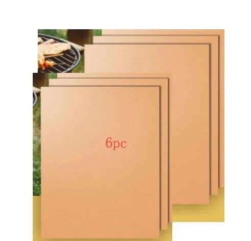 Reusable non-stick barbecue grill mat 33x40cm PTFE fibreglass fabric for indirect cooking