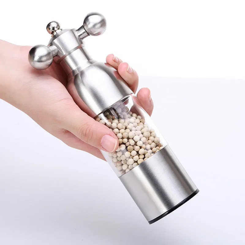 Pepper Mill Gadgets pepper and salt grinder in gold finish, small size 17.5 cm for kitchen and BBQ use