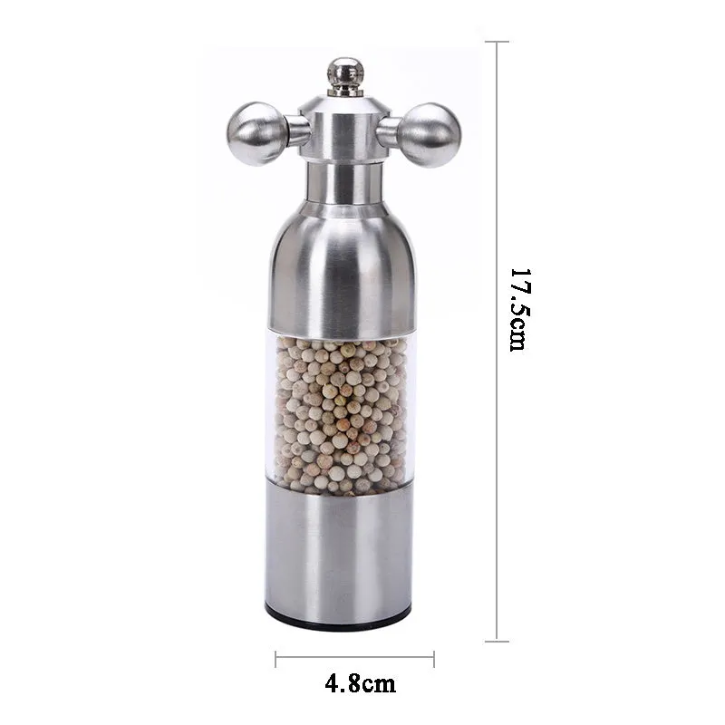 Pepper Mill Gadgets pepper and salt grinder in gold finish, small size 17.5 cm for kitchen and BBQ use