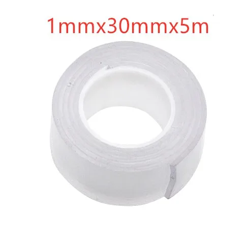 Washable PU nano gel double-sided tape 30mm width 2mm thickness on a white background