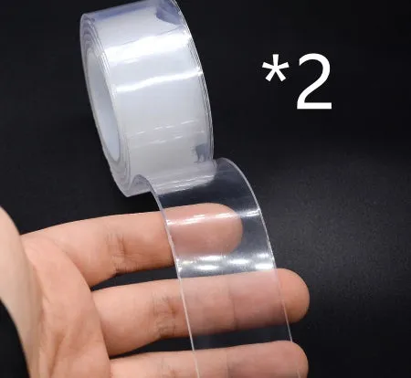 Washable PU nano gel double-sided tape 30mm width 2mm thickness on a white background