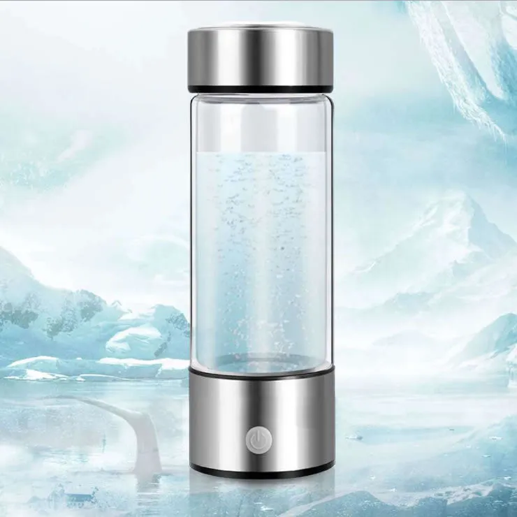 Upgraded Health Smart Hydrogen Water Cup with 420ml capacity and titanium electrode