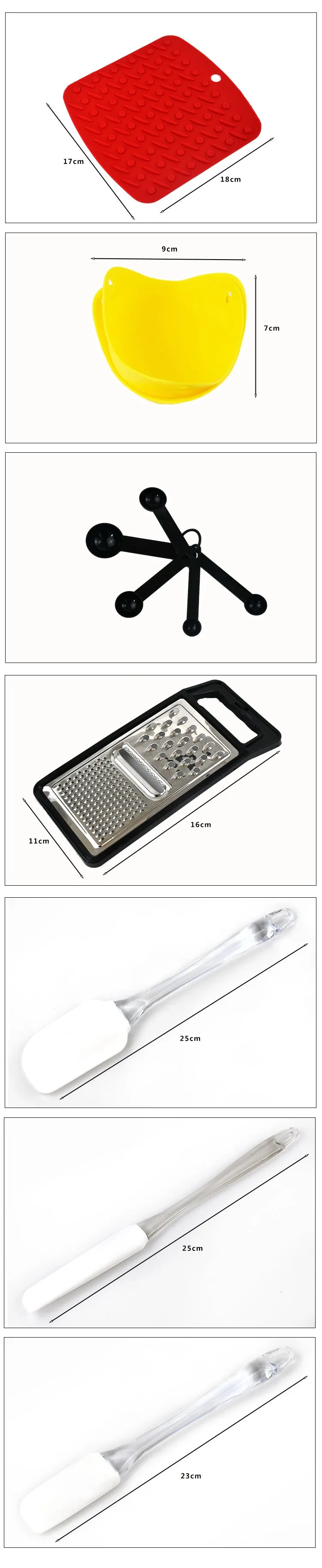 44-piece set of nylon non-stick kitchen utensils including spatulas and spoons in light luxury style