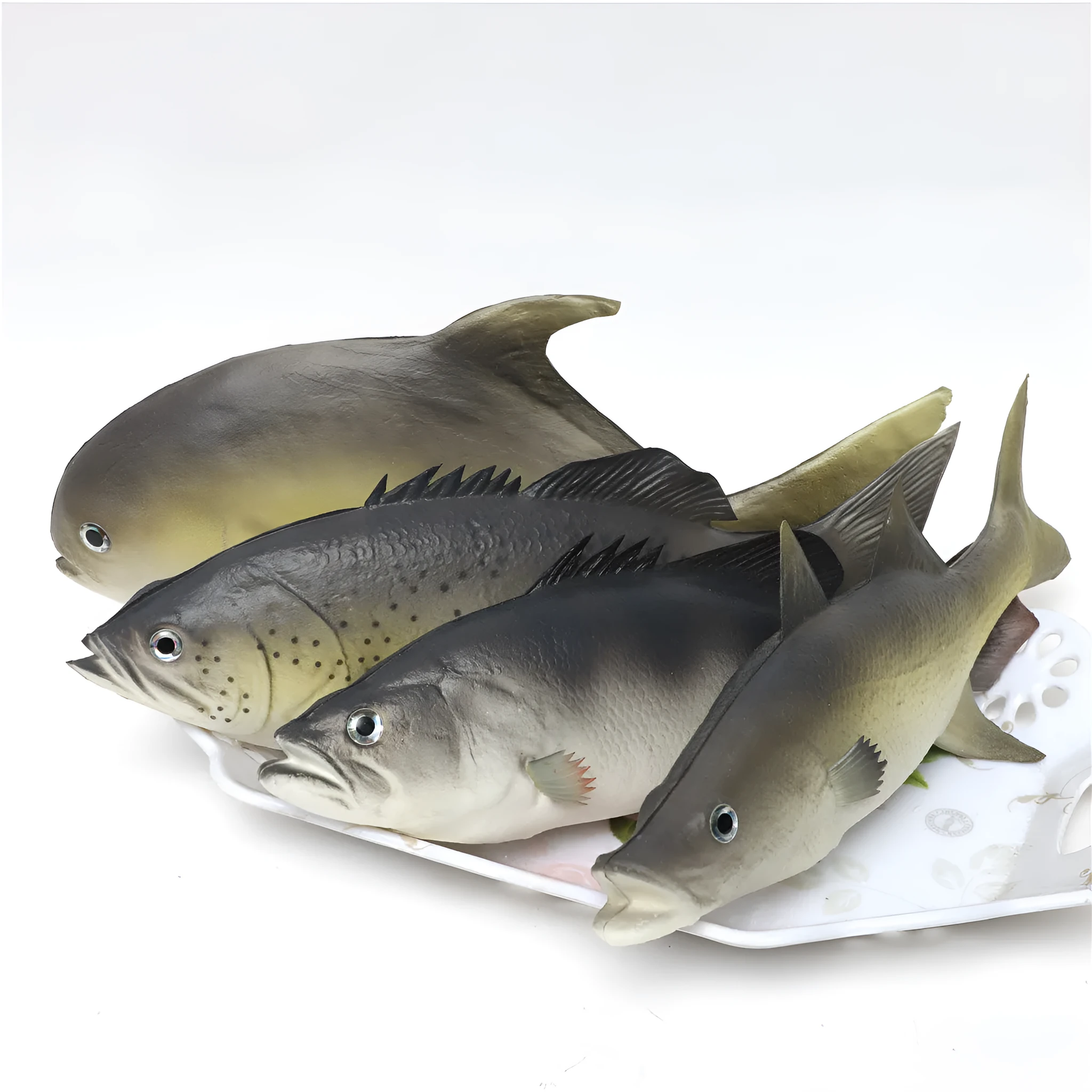 PU simulated fish ocean animal model toys ornaments showing yellow-fin tuna designs