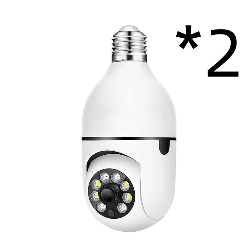 White A6 light bulb surveillance camera with 8GB memory card for indoor and outdoor use