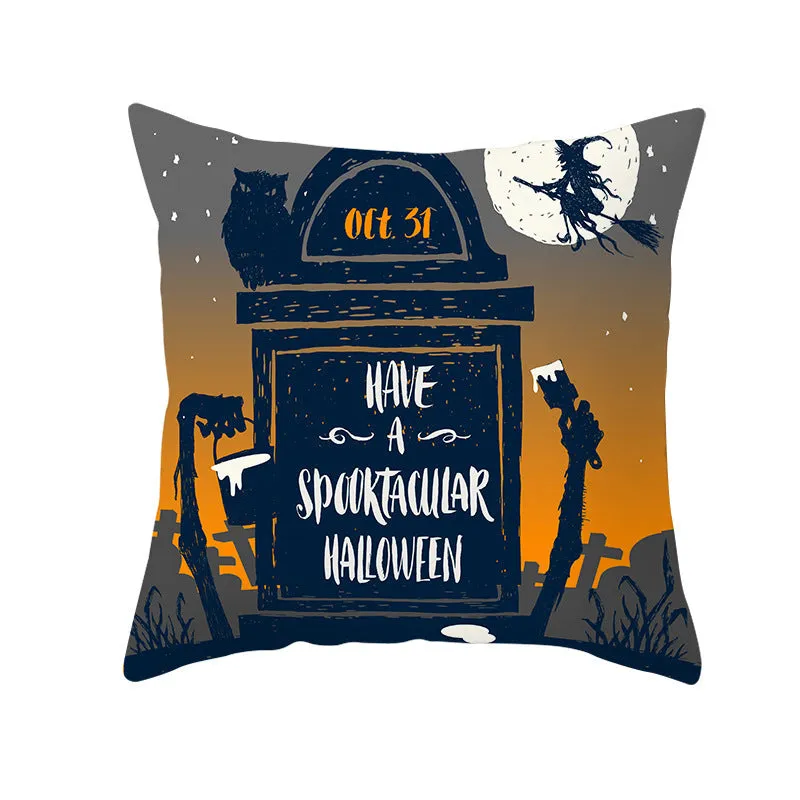 Halloween pillowcase 45x45cm peach skin fabric modern simple square cushion cover for sofa